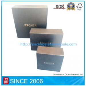 Black luxury magnet seal foldable paper box