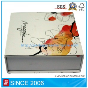 Luxury magnet seal paper box with double flaps