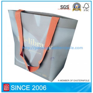 High end brand clothing shopping bag with custom design