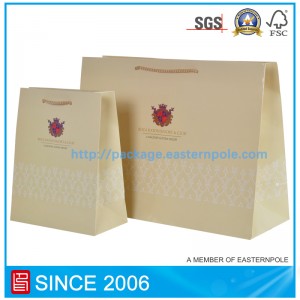 Luxury paper bag with knotted handle